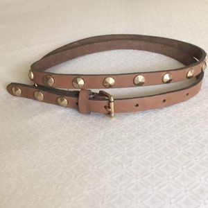 J. Crew Light Brown Studded Belt